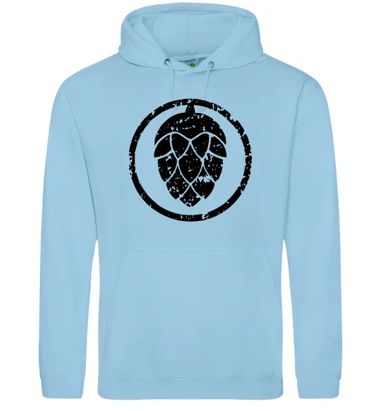 Мужская толстовка (худи) Хміль Голубой фото