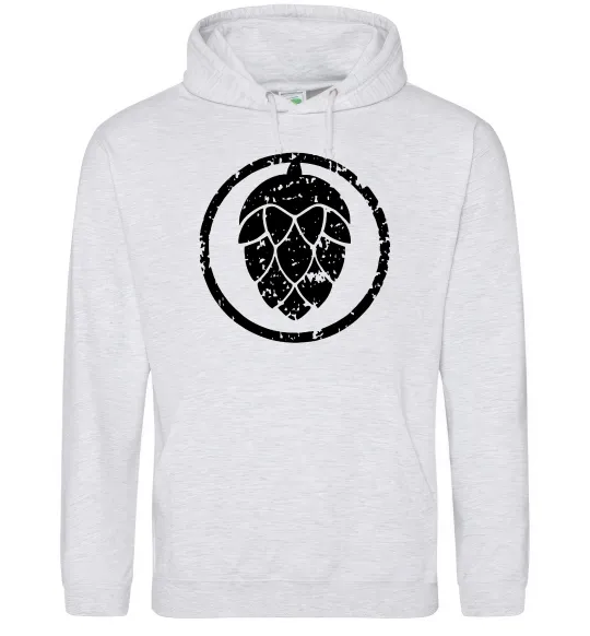 Жіноча толстовка (худі) Хміль Сірий меланж фото