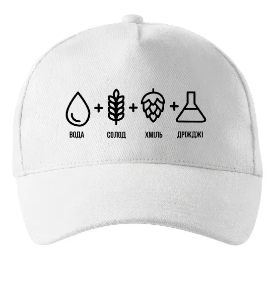 Кепка Рецепт пива Белый фото