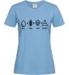 Жіноча футболка Рецепт пива Блакитний фото
