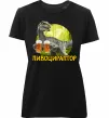 Жіноча преміум футболка Пивоцираптор Чорний фото