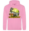 Мужская толстовка (худи) Пивоцираптор Розовый фото