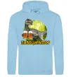 Мужская толстовка (худи) Пивоцираптор Голубой фото