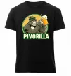 Мужская премиум футболка Пиворилла Черный фото