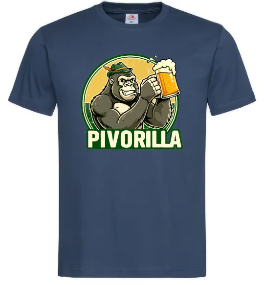 Мужская футболка Пиворилла Темно-синий фото