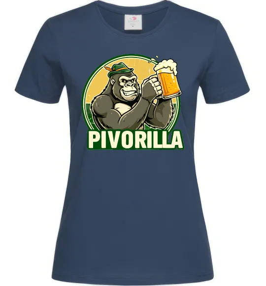 Женская футболка Пиворилла Темно-синий фото