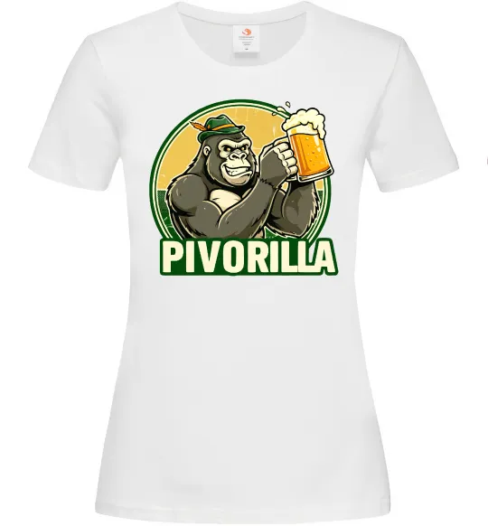 Женская футболка Пиворилла Белый фото