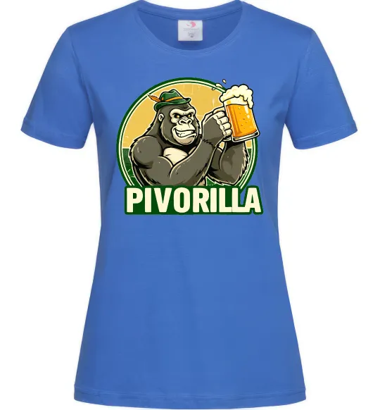 Женская футболка Пиворилла Ярко-синий фото
