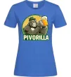 Женская футболка Пиворилла Ярко-синий фото