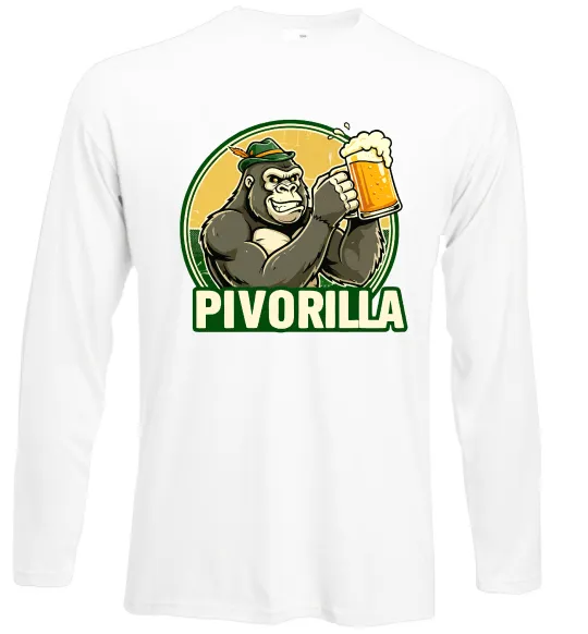 Лонгслив Пиворилла Белый фото