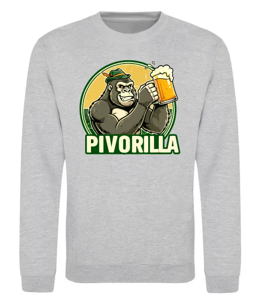 Свитшот Пиворилла Серый меланж фото