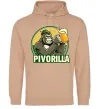 Мужская толстовка (худи) Пиворилла Песочный фото