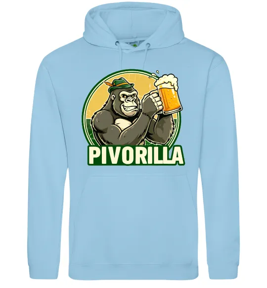 Женская толстовка (худи) Пиворилла Голубой фото