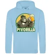 Женская толстовка (худи) Пиворилла Голубой фото