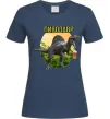Женская футболка Пивозавр з келихом Темно-синий фото