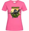 Женская футболка Пивозавр з келихом Ярко-розовый фото