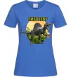 Женская футболка Пивозавр з келихом Ярко-синий фото