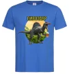 Мужская футболка Пивозавр з келихом Ярко-синий фото