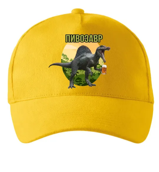 Кепка Пивозавр з келихом Солнечно желтый фото