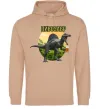 Мужская толстовка (худи) Пивозавр з келихом Песочный фото