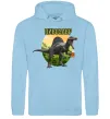 Мужская толстовка (худи) Пивозавр з келихом Голубой фото