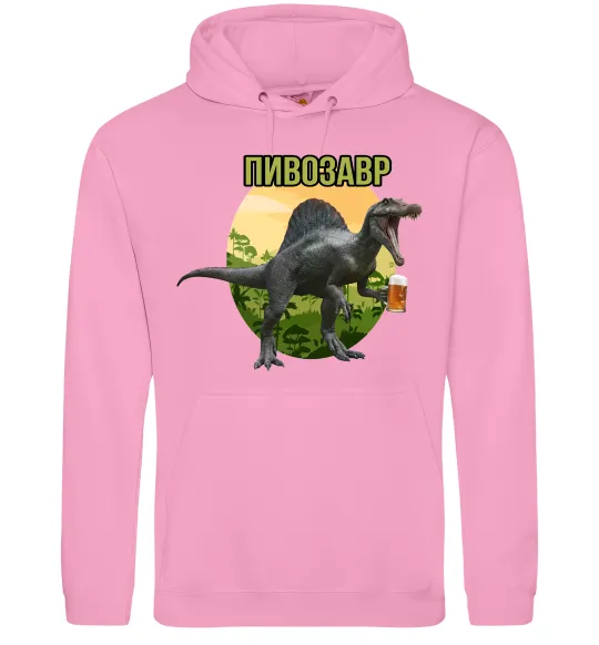 Жіноча толстовка (худі) Пивозавр з келихом Рожевий фото