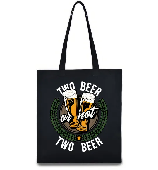 Еко-сумка Two beer or not two beer Чорний фото