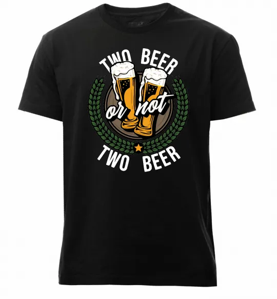 Мужская премиум футболка Two beer or not two beer Черный фото