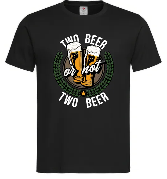 Мужская футболка Two beer or not two beer Черный фото