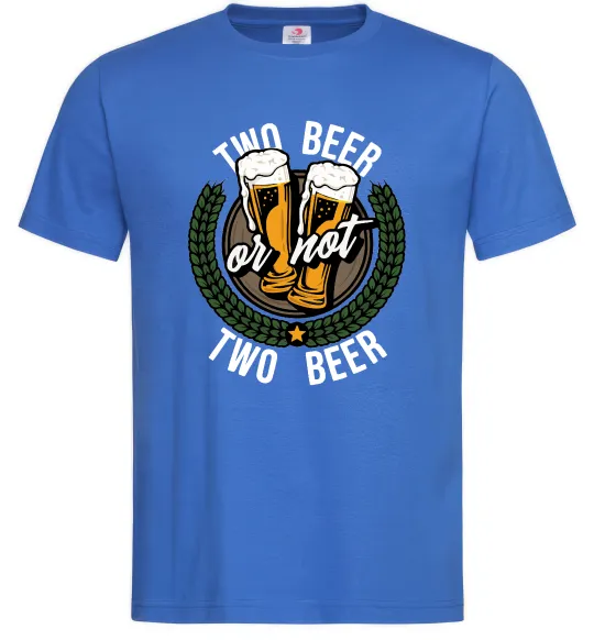 Мужская футболка Two beer or not two beer Ярко-синий фото