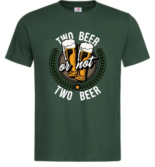Мужская футболка Two beer or not two beer Темно-зеленый фото