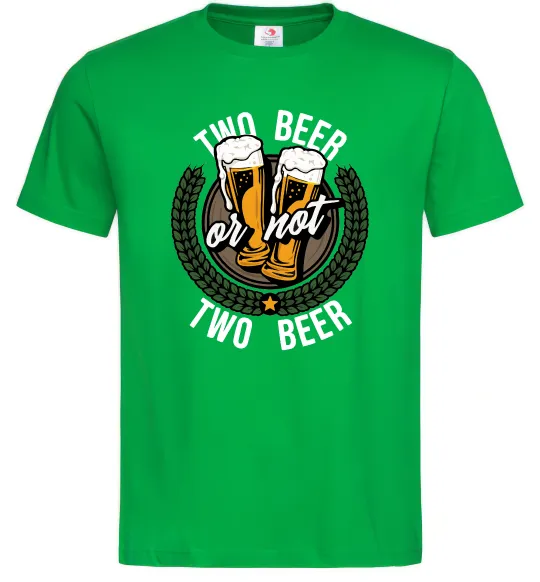 Мужская футболка Two beer or not two beer Зеленый фото