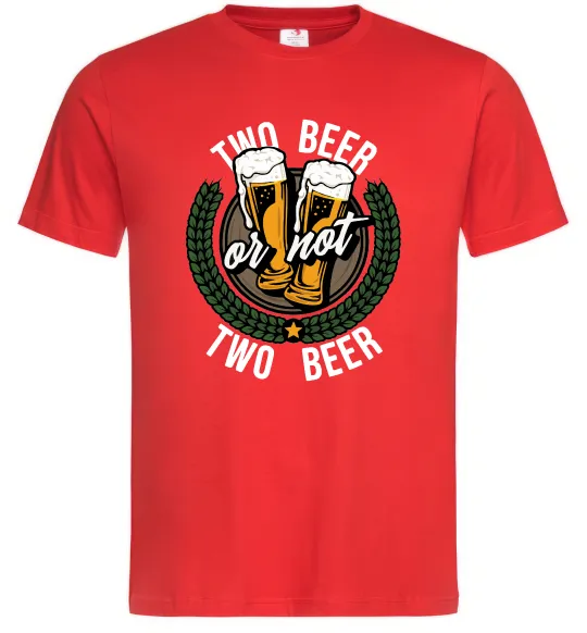 Мужская футболка Two beer or not two beer Красный фото
