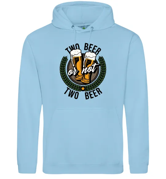 Чоловіча толстовка (худі) Two beer or not two beer Блакитний фото