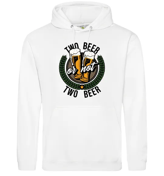 Женская толстовка (худи) Two beer or not two beer Белый фото