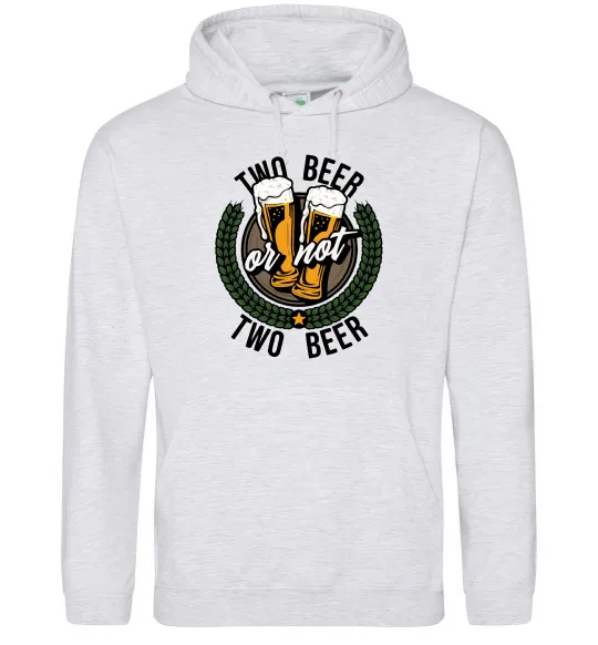 Женская толстовка (худи) Two beer or not two beer Серый меланж фото