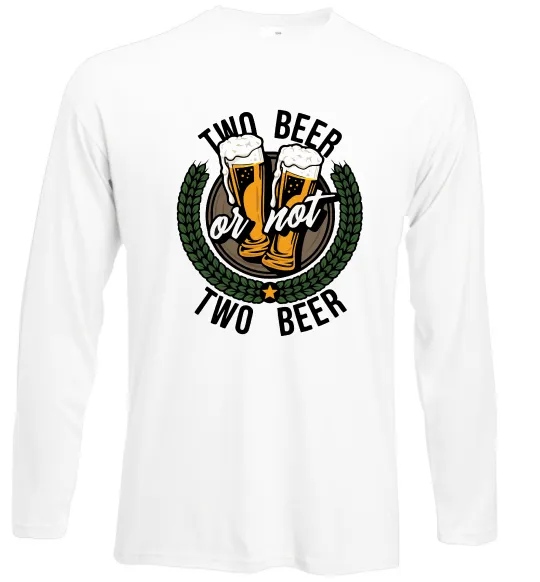 Лонгслів Two beer or not two beer Білий фото
