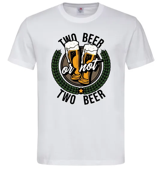 Мужская футболка Two beer or not two beer Белый фото