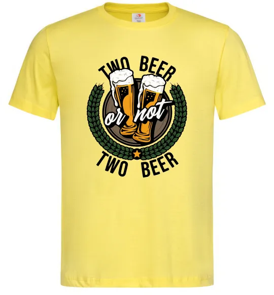Мужская футболка Two beer or not two beer Лимонный фото