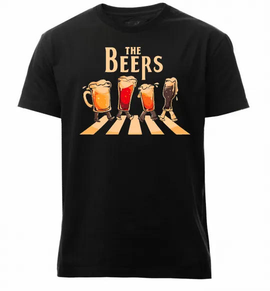 Мужская премиум футболка The beers Черный фото