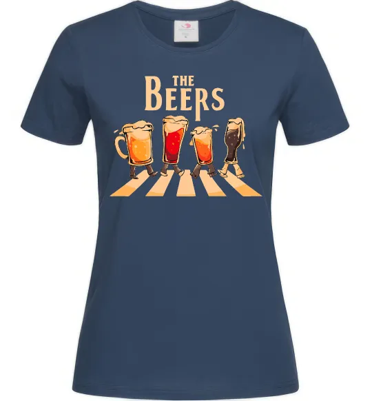 Жіноча футболка The beers Темно-синій фото