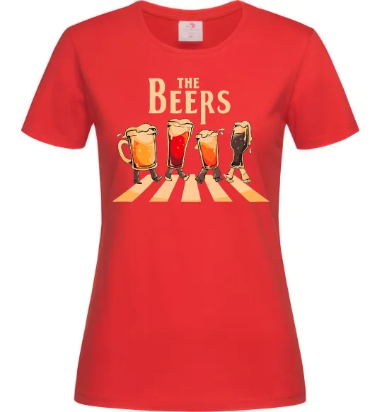Жіноча футболка The beers Червоний фото