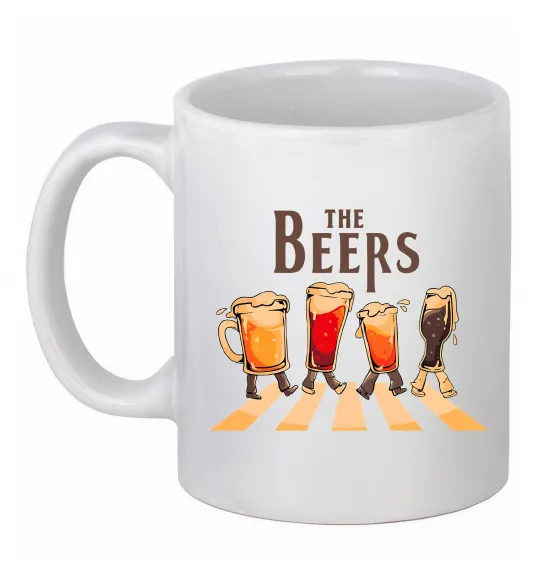 Чашка керамічна The beers Білий фото