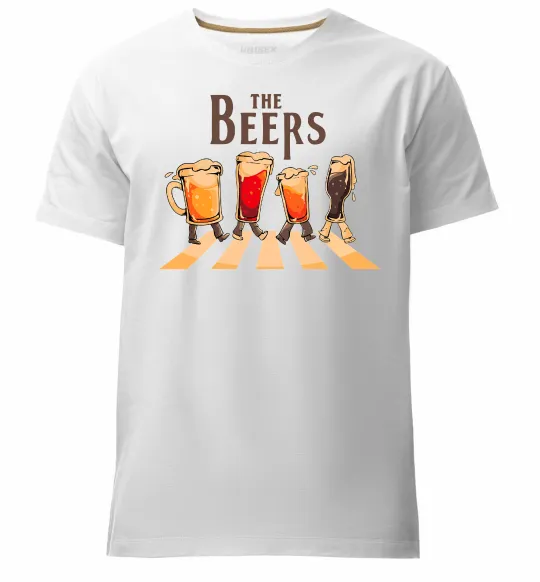 Мужская премиум футболка The beers Белый фото