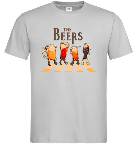 Чоловіча футболка The beers Сірий фото