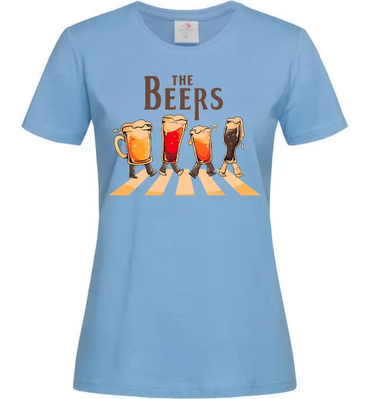Жіноча футболка The beers Блакитний фото
