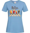 Жіноча футболка The beers Блакитний фото