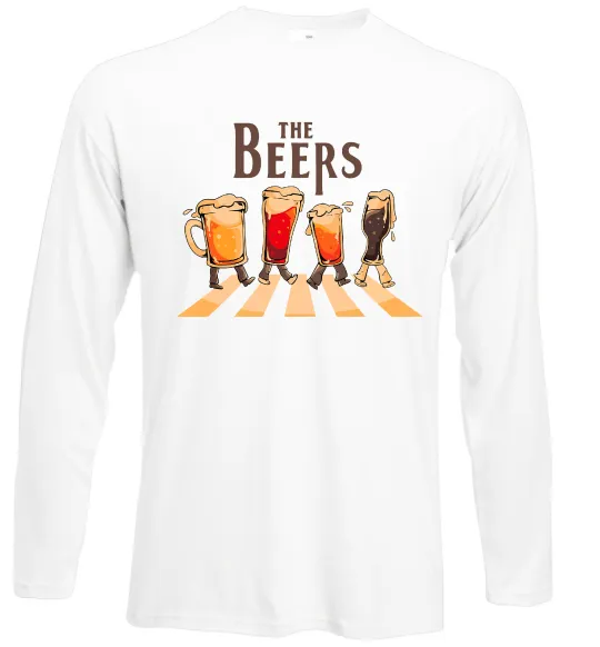 Лонгслів The beers Білий фото