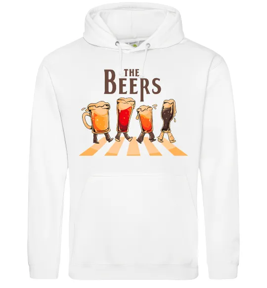 Чоловіча толстовка (худі) The beers Білий фото