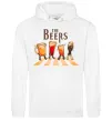 Женская толстовка (худи) The beers Белый фото
